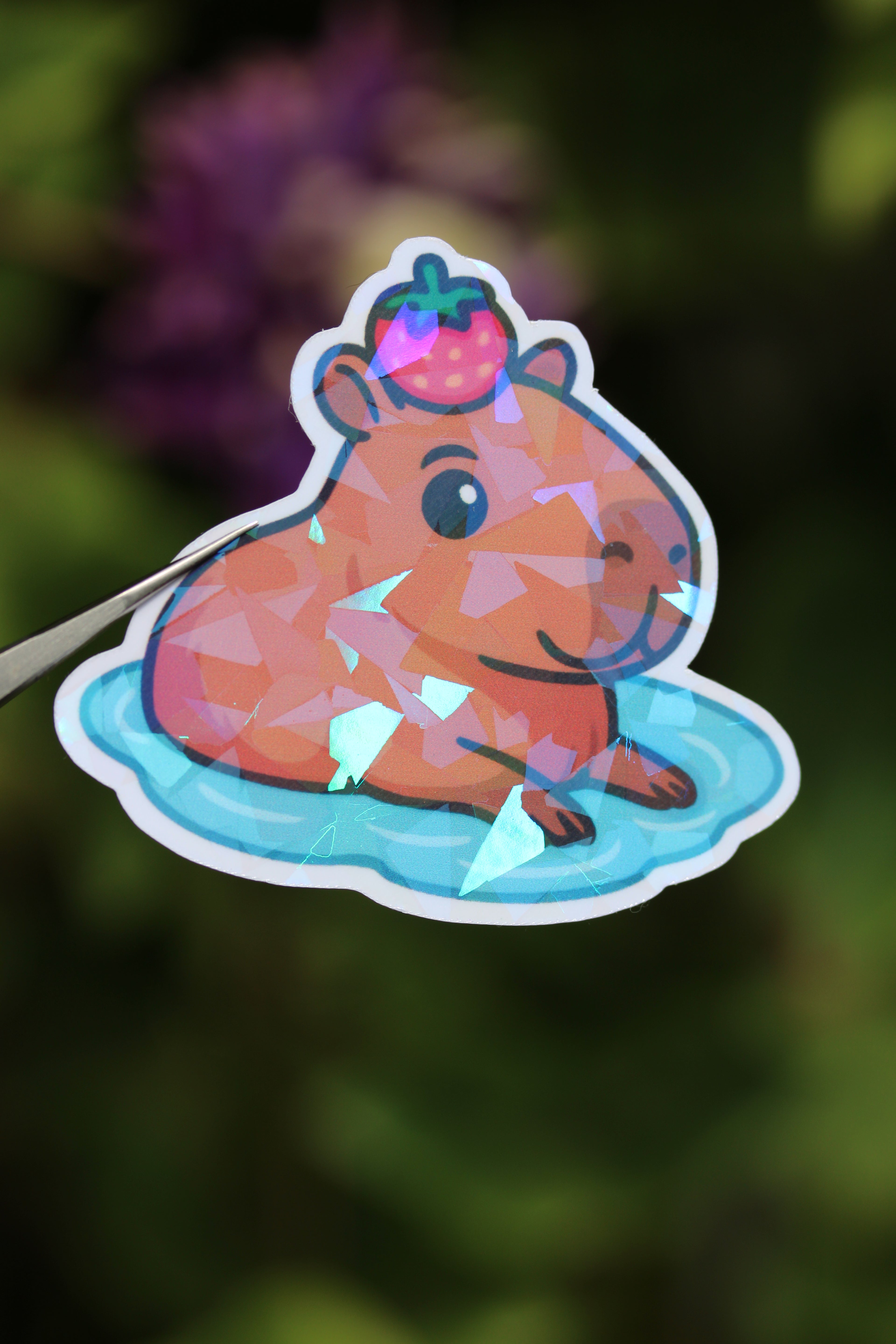 Isabell das Capybara - Sticker/Magnetisches Lesezeichen 🍓