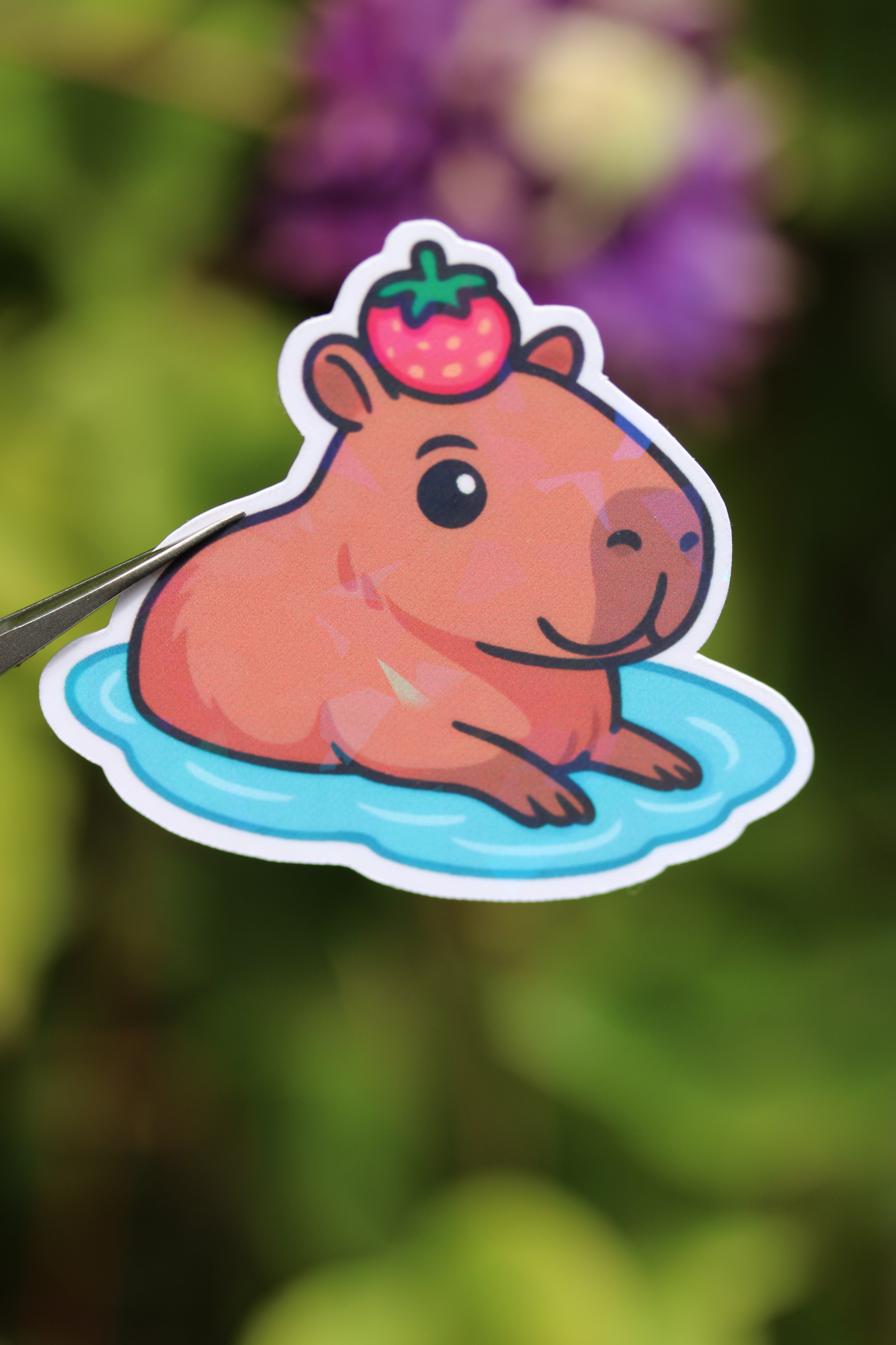 Isabell das Capybara - Sticker/Magnetisches Lesezeichen 🍓