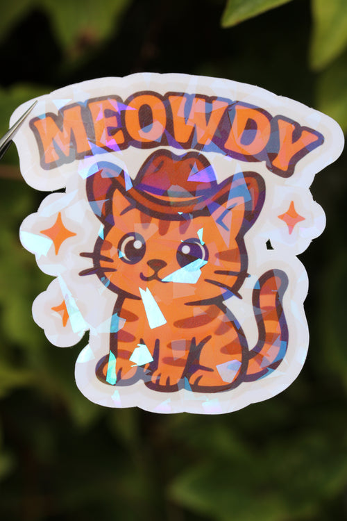 "Meowdy" - Sticker/Magnetisches Lesezeichen 🤠