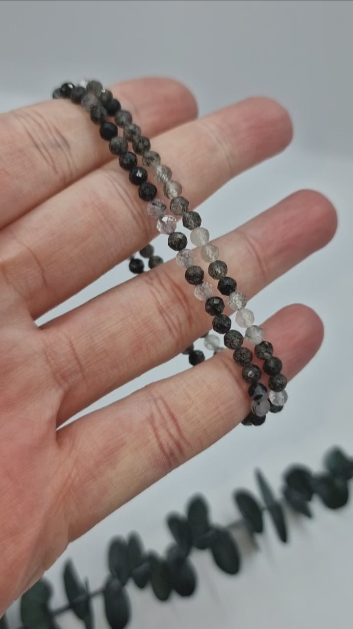Turmalinquarz Armband Facettiert 🖤 T12