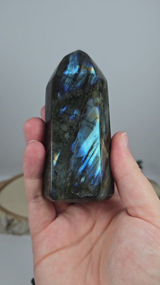 Labradorit Turm 🌈 LT37