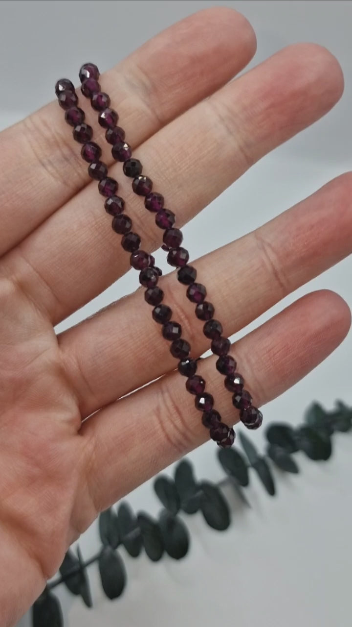Granat Armband Facettiert 🌹 G12