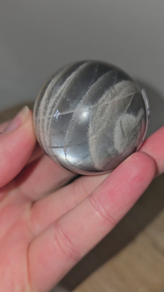 HQ Schwarze Mondstein Kugel 🌕 JJ83