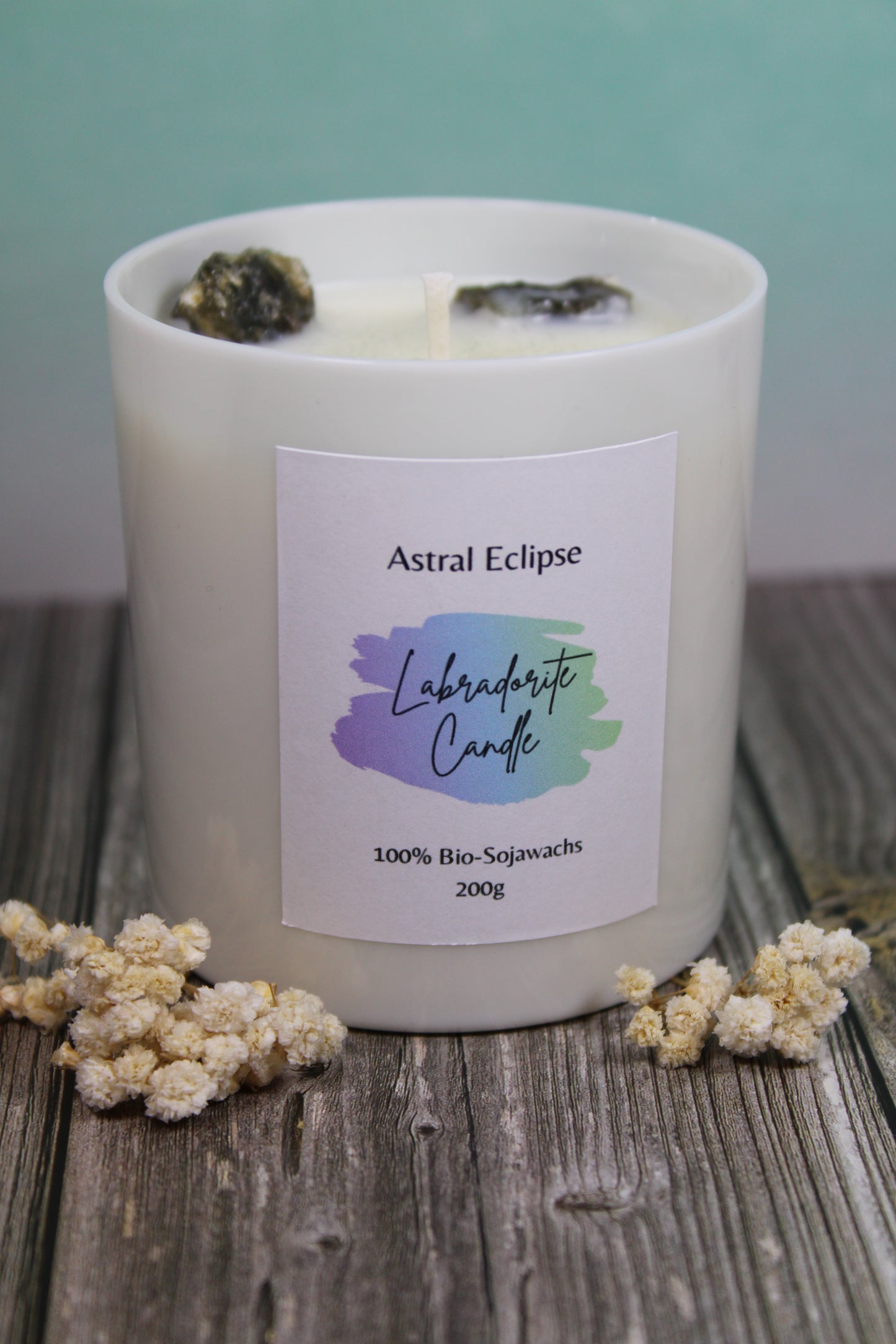 Labradorite Candle 🌈 Handmade by Astral Eclipse