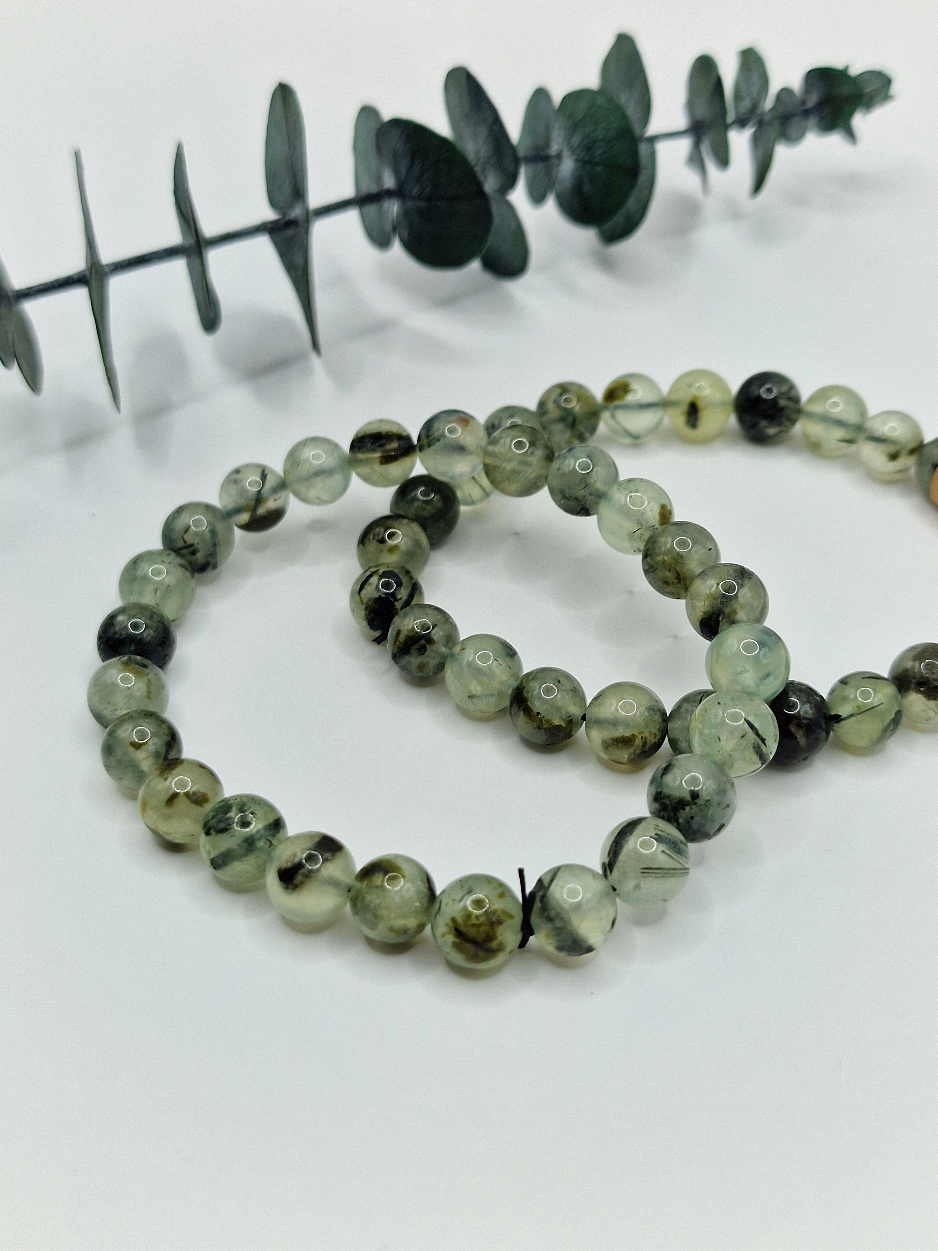 Prehnit Kugelarmband 💚 8mm
