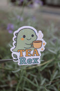 "Tea Rex" - Sticker/Magnetisches Lesezeichen 🦖