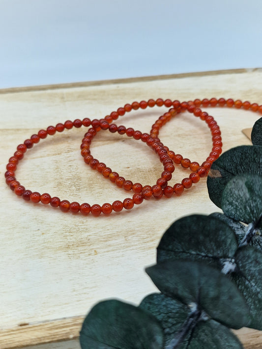 Karneol gebrannt Kugelarmband 4mm 🔥