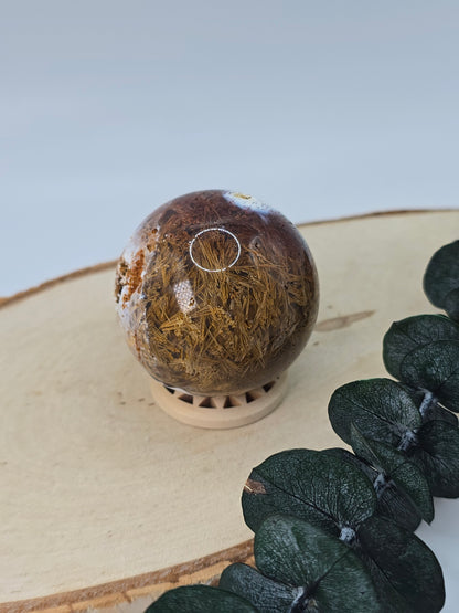 Sagenit Achat Kugel 🍁 YT52