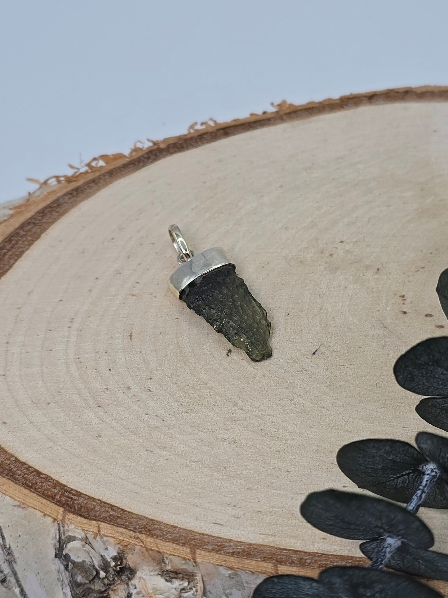 Moldavit Anhänger S925 💚 HK64