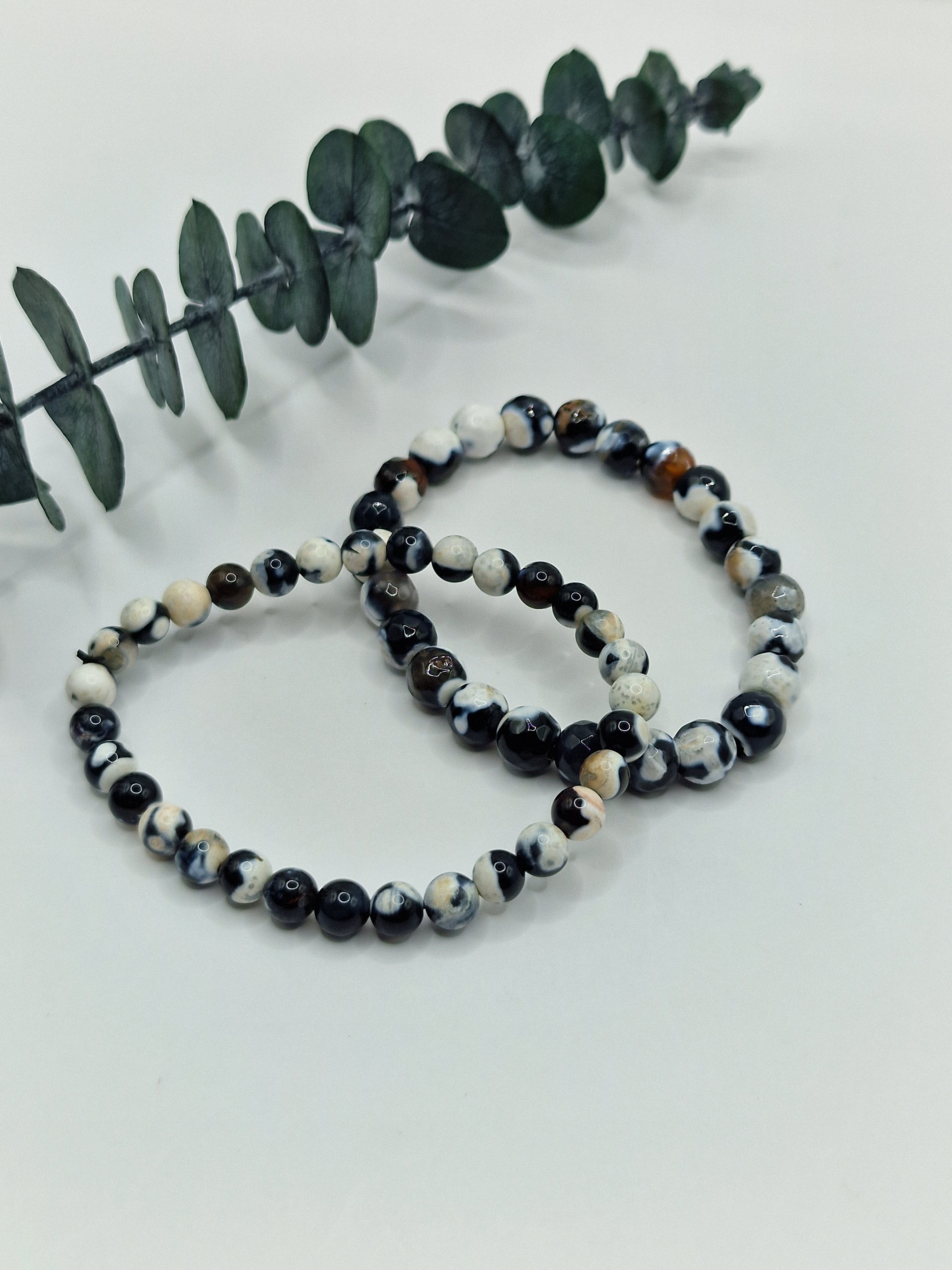 Orca Achat Kugelarmband 🖤