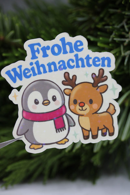 Frohe Weihnachten - Sticker/Magnetisches Lesezeichen 🎄