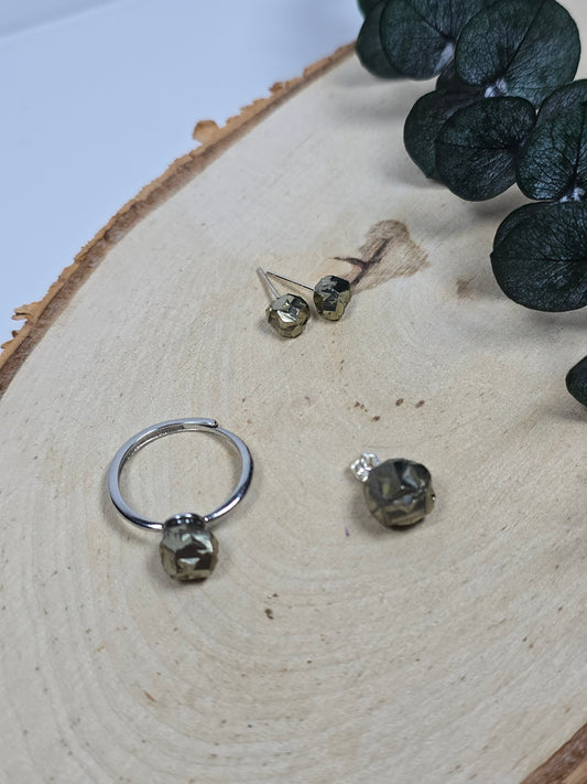 Pyrit Schmuckset 🌈 'Money Flow'