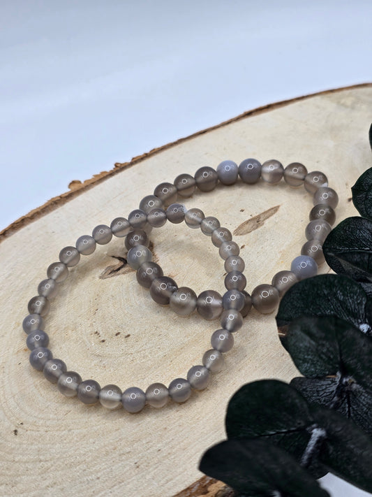 Achat Grau Kugelarmband 🩶