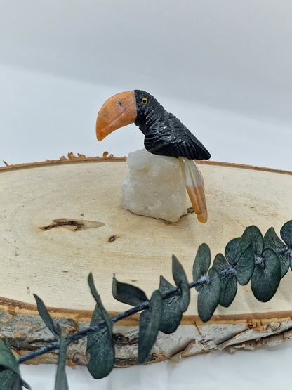 Vögel auf verschiedenen Mineralien 🦜