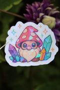 Wusel der Kristallzwerg - Sticker/Magnetisches Lesezeichen 🍄