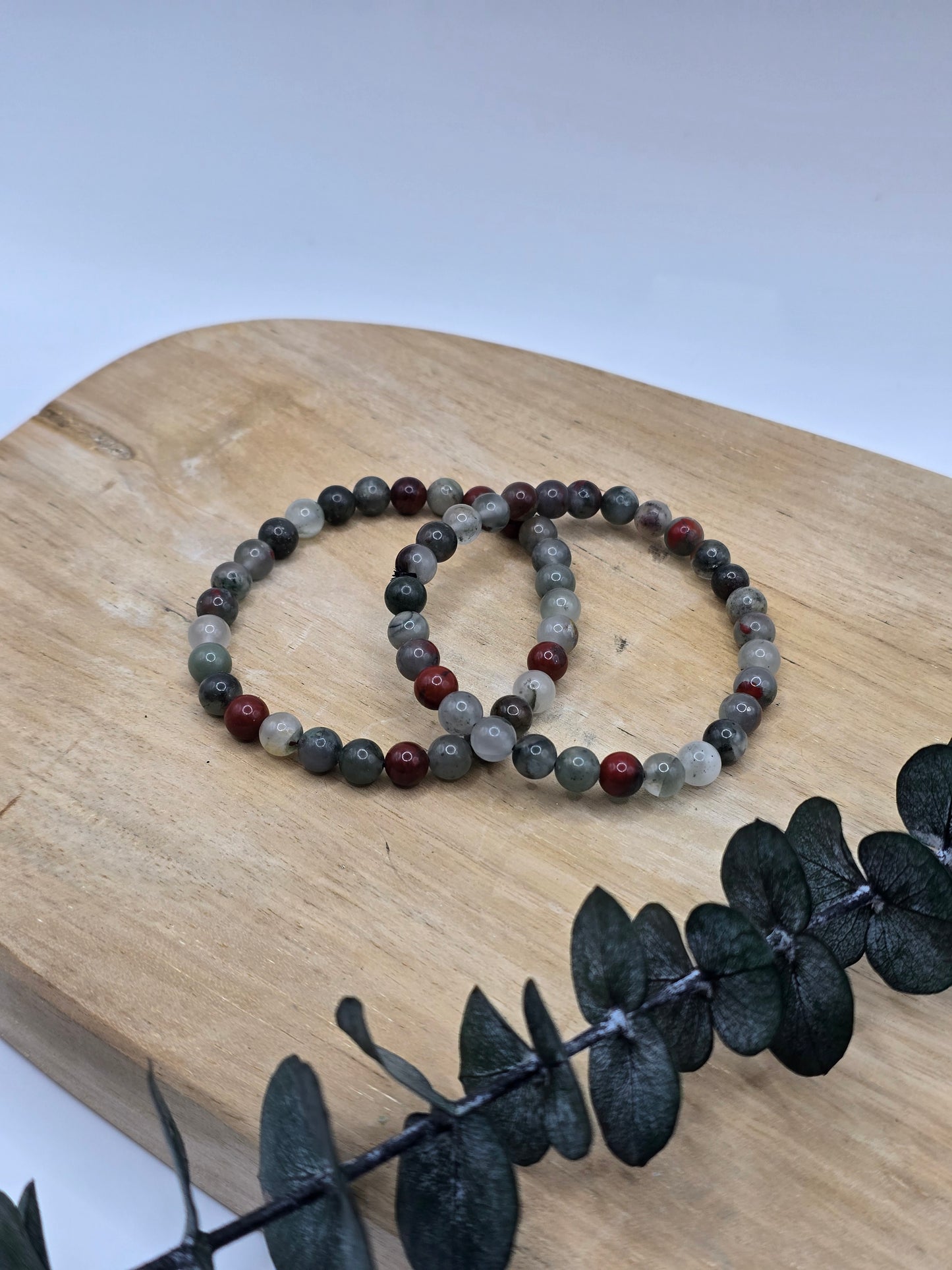 Afrikanischer Drachenblut Jaspis Kugelarmband 🐲