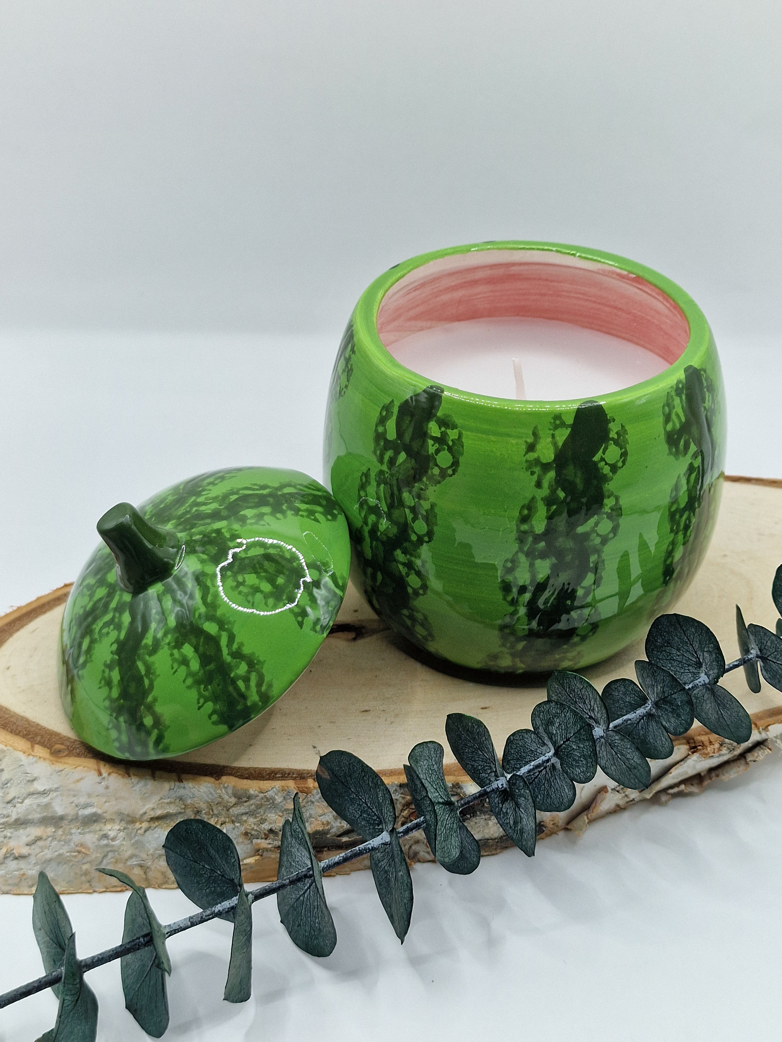 Duftkerze in Melonen-Design 🍉 W21