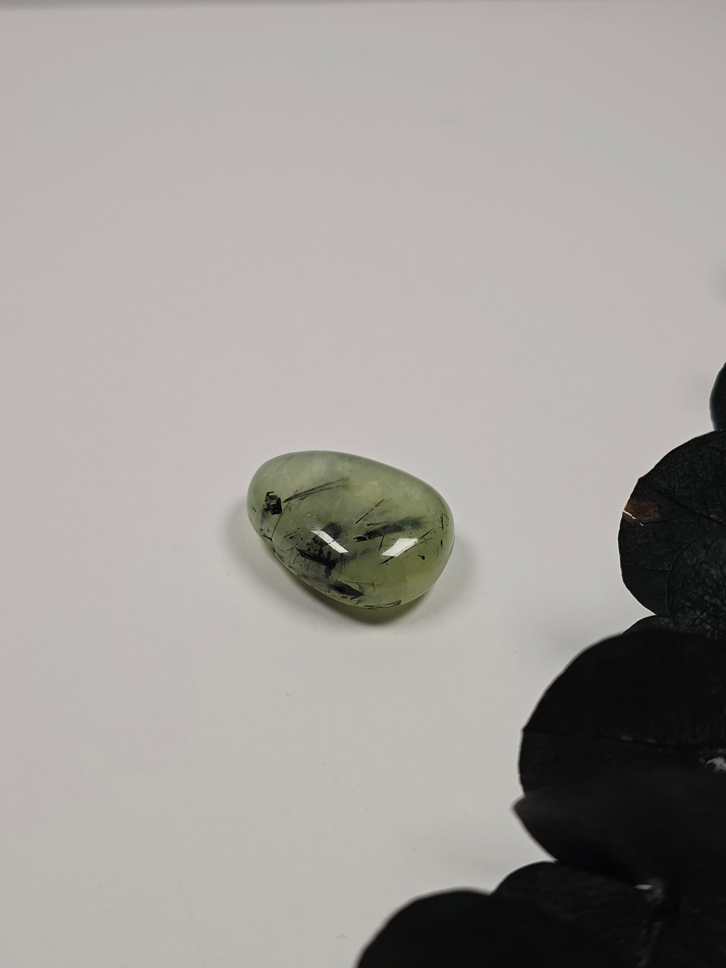 Prehnit Anhänger gebohrt 💚