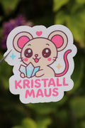 "Kristallmaus" - Sticker/Magnetisches Lesezeichen 🐭