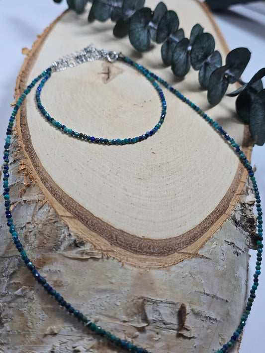 Malachit und Azurit Schmuckset 🌿 T17