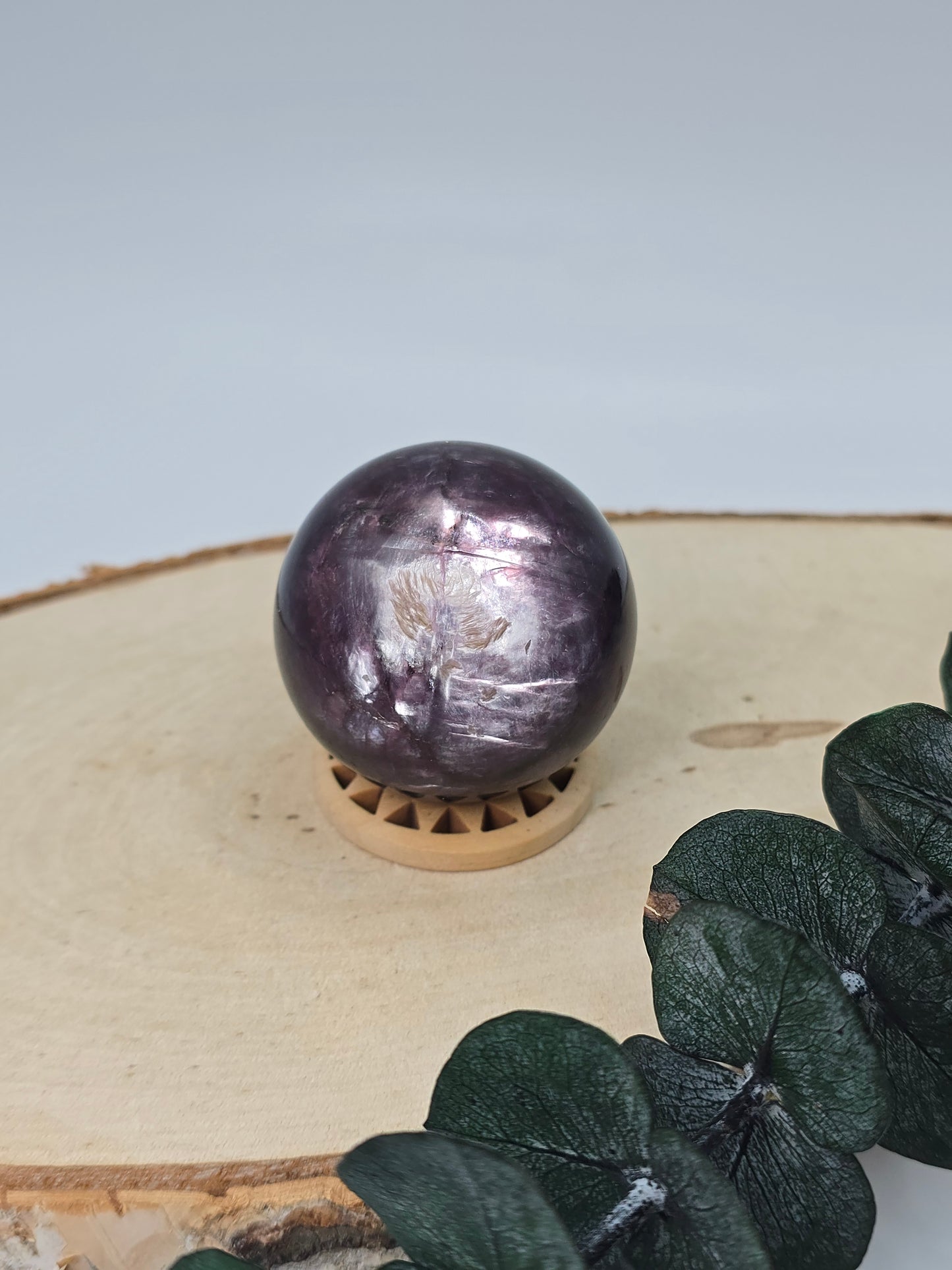 Gem Lepidolith/Mica Kugel 🌌 LK56