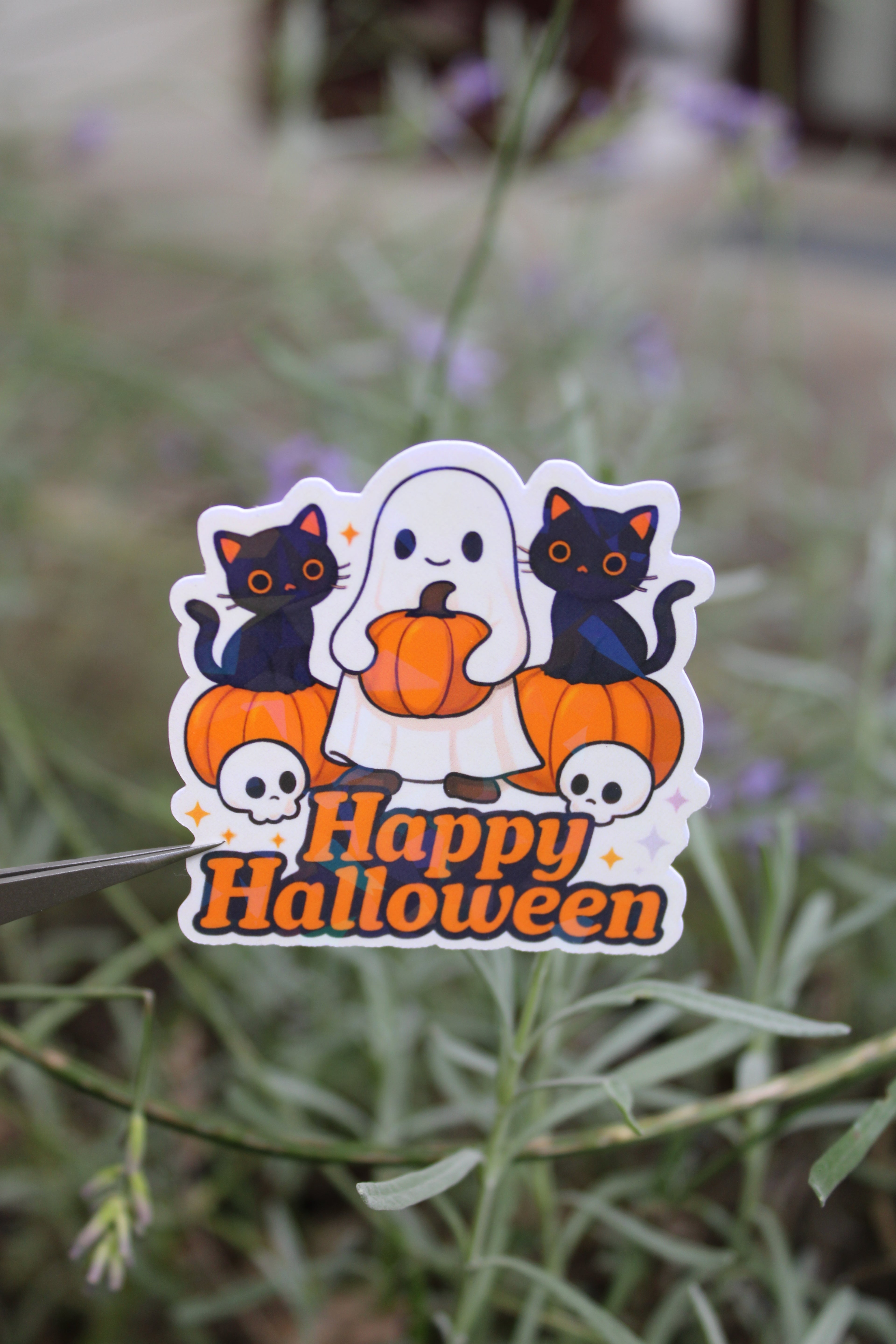 "Happy Halloween" - Sticker/Magnetisches Lesezeichen 🎃