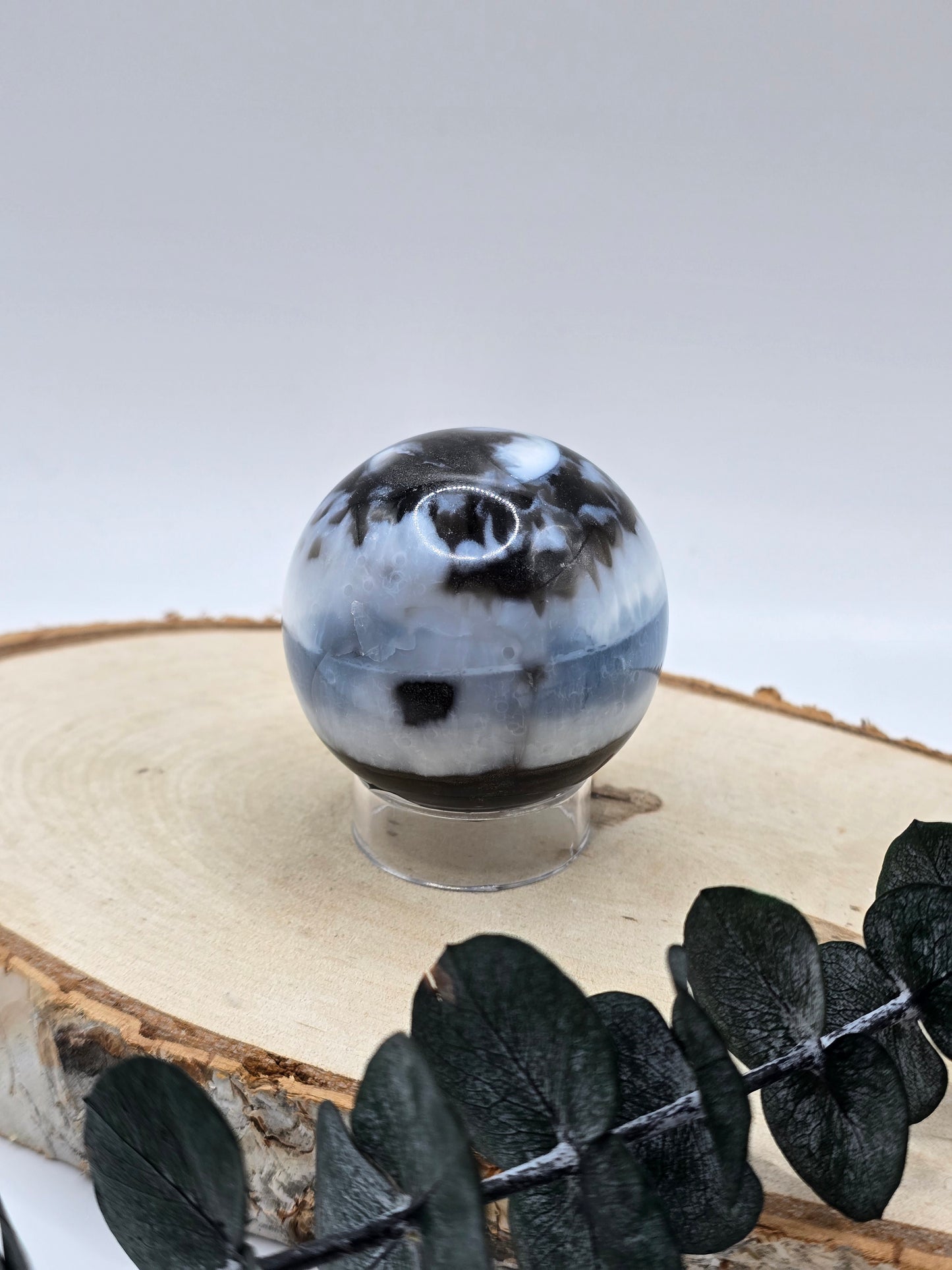 Blaue Opal Kugel 💙 TE46