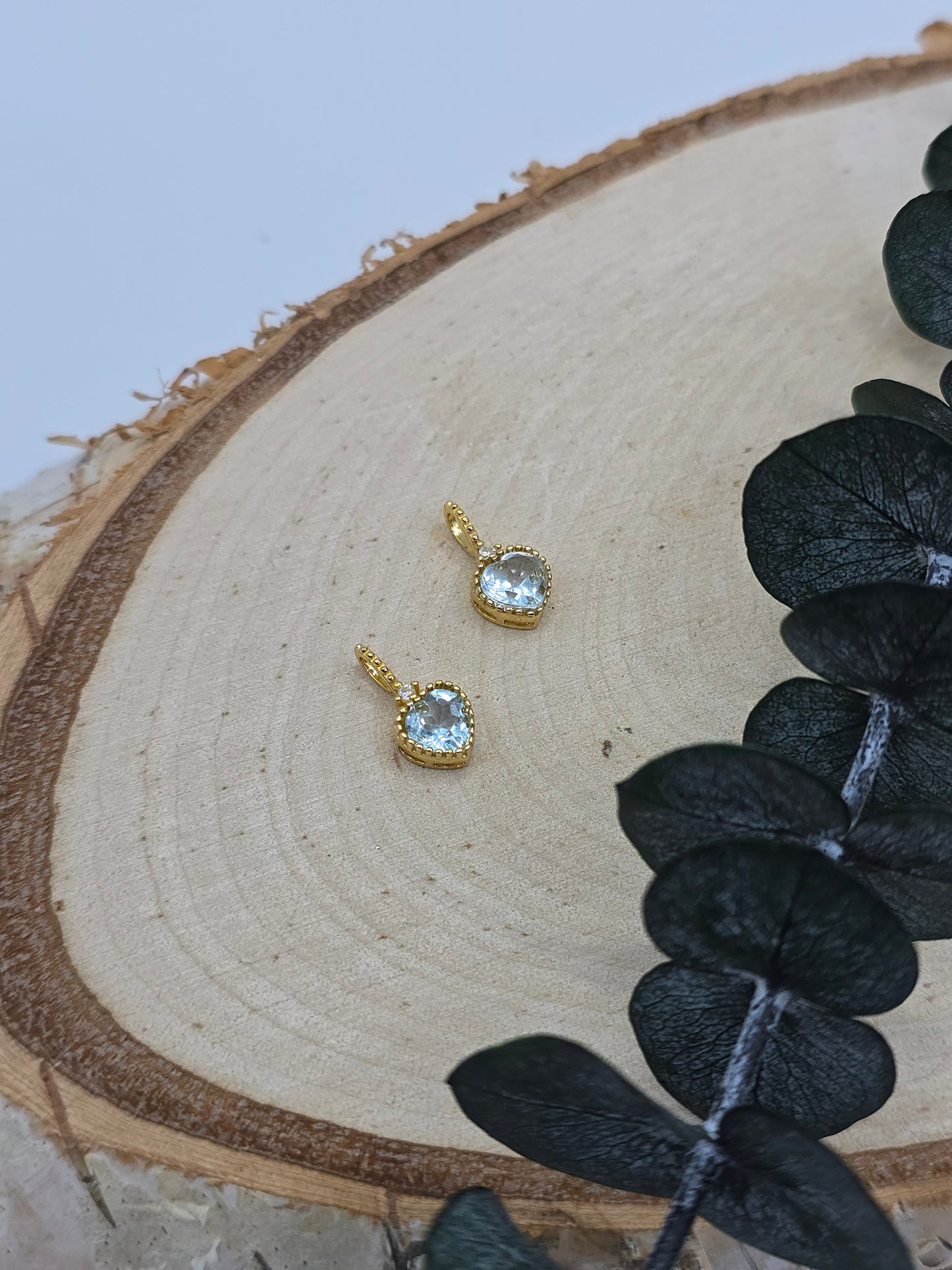 Topaz Anhänger 💙 S925, vergoldet