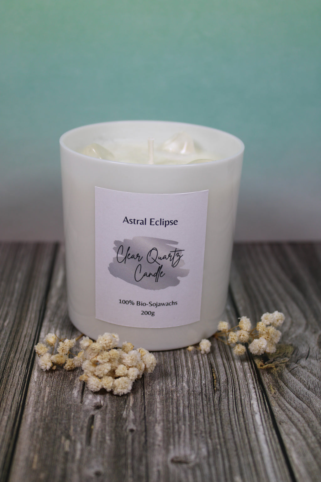 Clear Quartz Candle 🤍 Handmade by Astral Eclipse