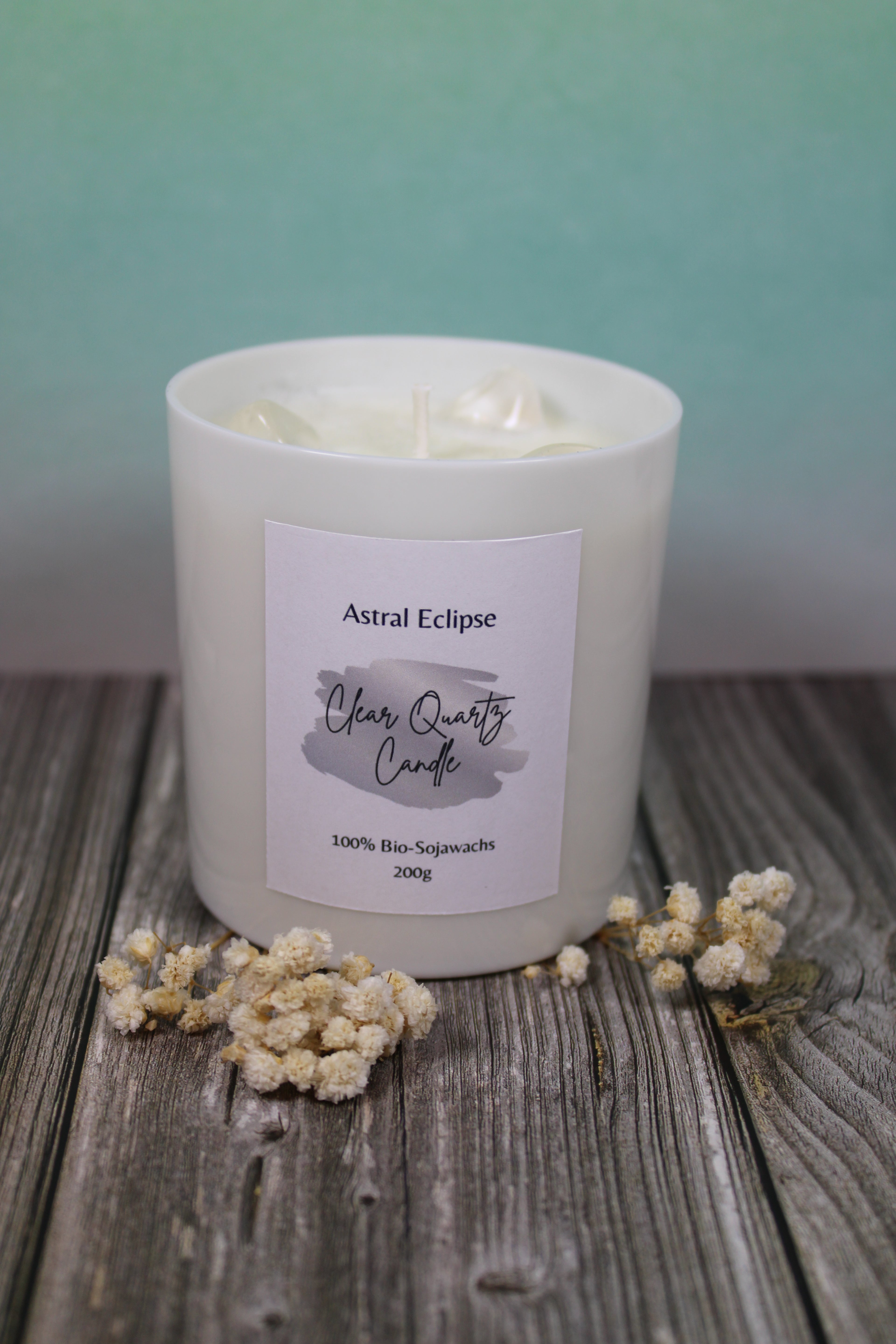 Clear Quartz Candle 🤍 Handmade by Astral Eclipse