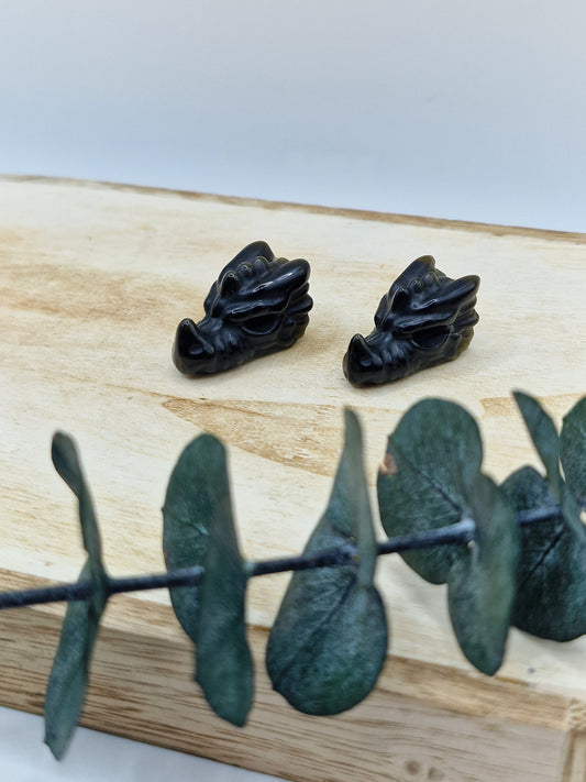 Goldobsidian Drachenköpfe 🐉
