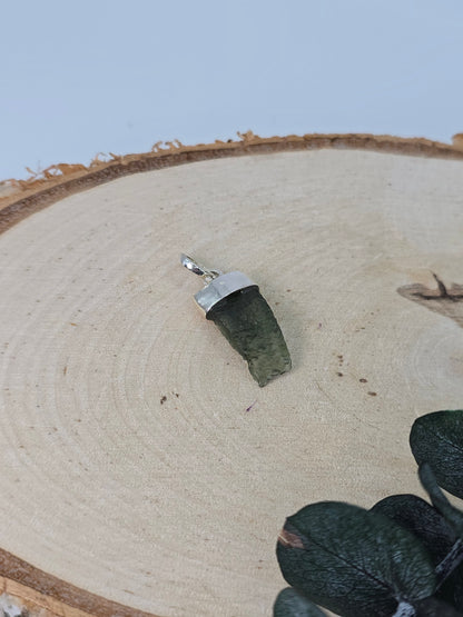 Moldavit Anhänger S925 💚 HM71