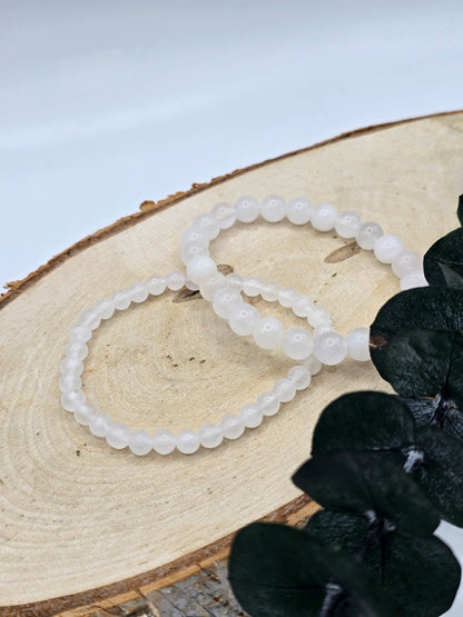 Mangano Calcit Kugelarmband 🎀 Leuchtet unter UV-Licht!