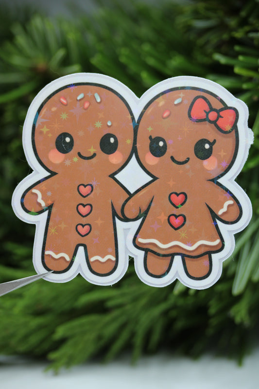 Fritz & Frieda das Lebkuchenpärchen - Sticker/Magnetisches Lesezeichen 🍪