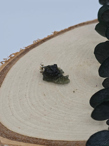 Moldavit Anhänger S925 💚 HG49