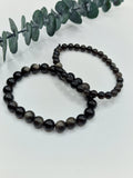 Silberobsidian Kugelarmband 🖤