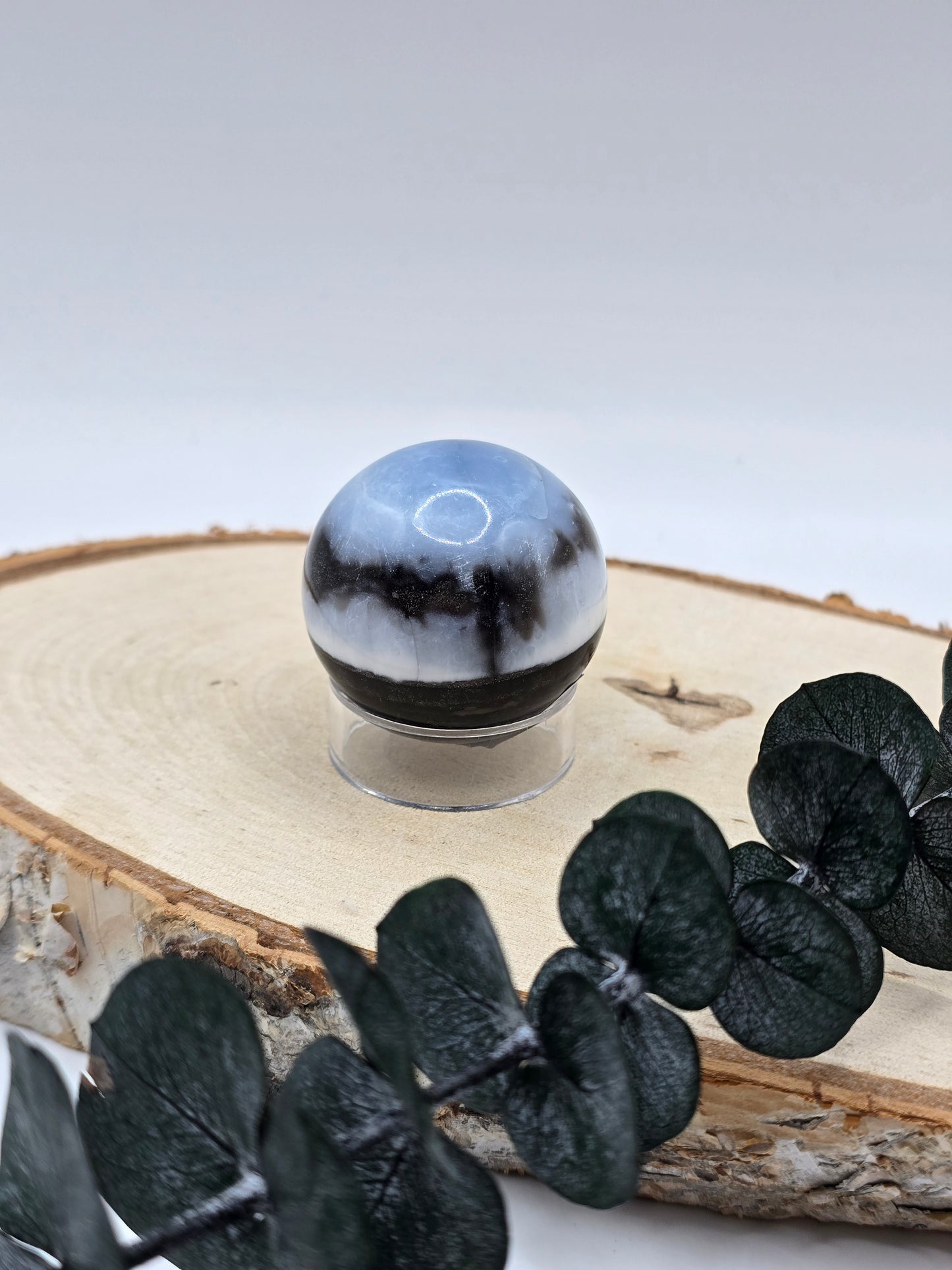 Blaue Opal Kugel 💙 TD29