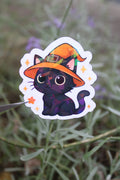 Lucy die Hexenkatze - Sticker/Magnetisches Lesezeichen 🐱