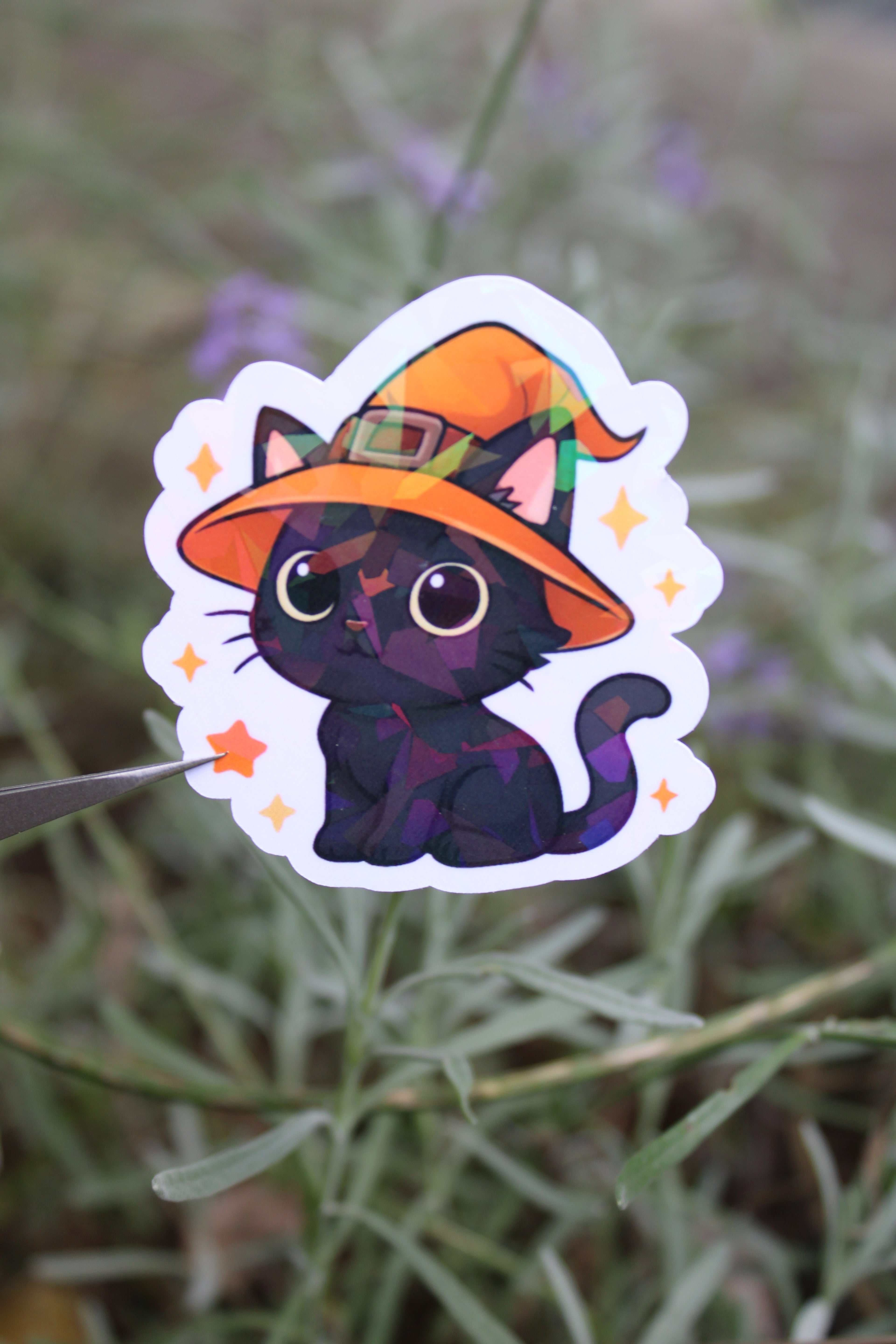 Lucy die Hexenkatze - Sticker/Magnetisches Lesezeichen 🐱