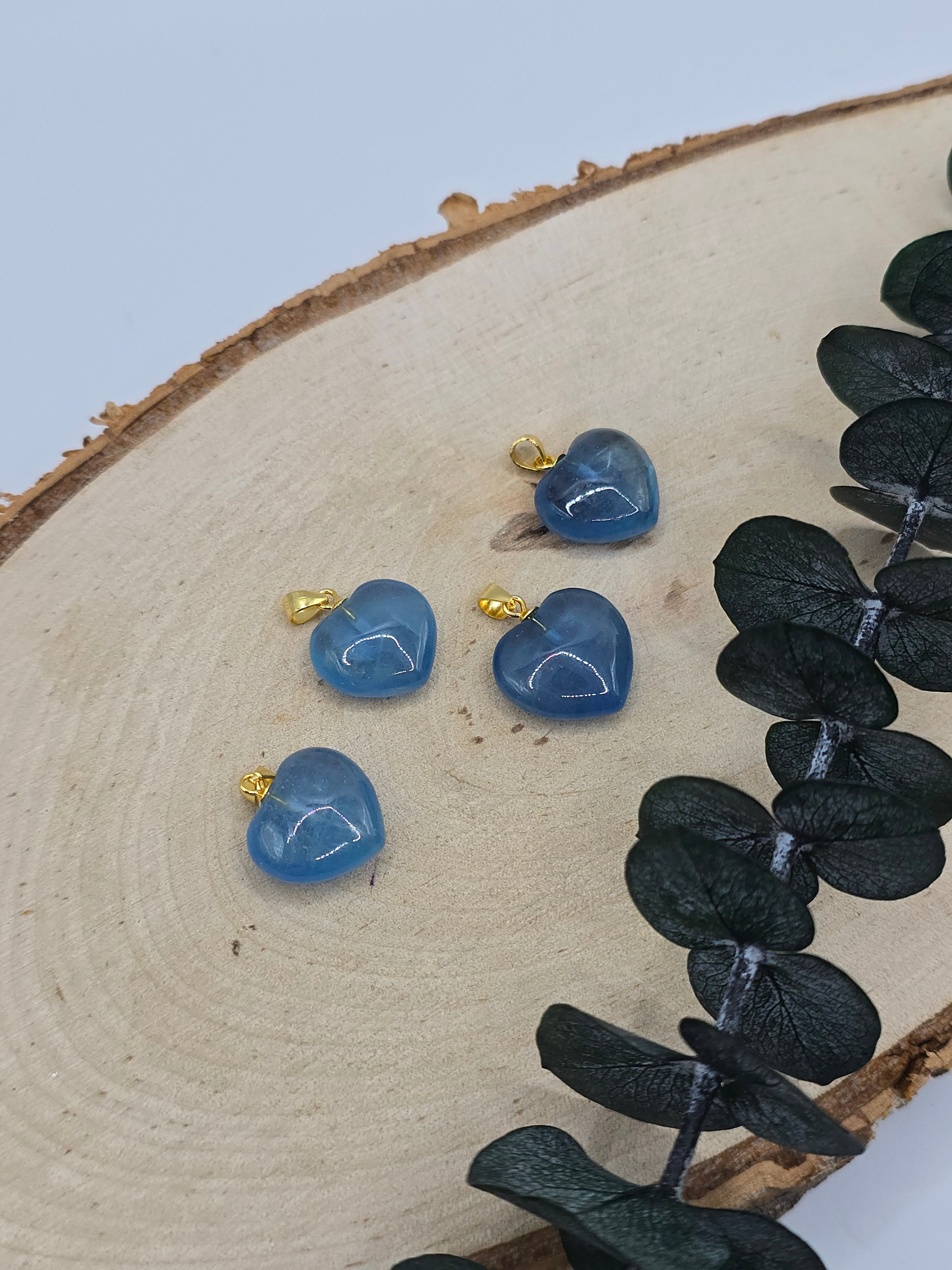 Aquamarin Anhänger 💙 S925, vergoldet